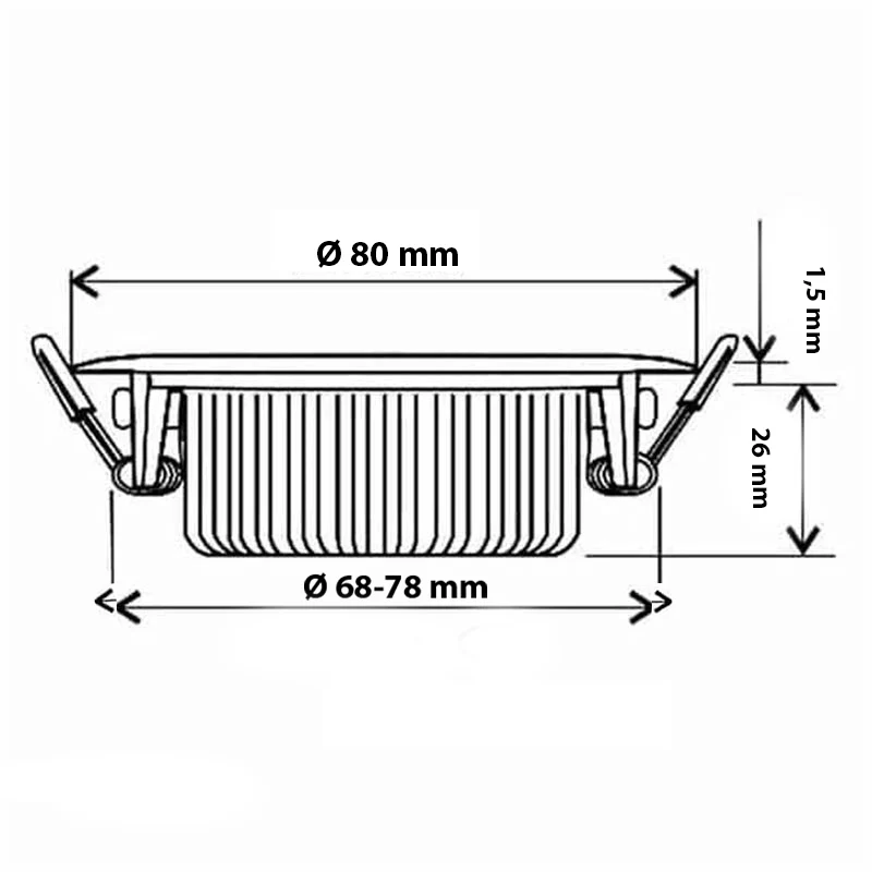 LED Einbaustrahler | VARDA | 6W | CCT Schalter | Rund | Schwarz | Geringe Einbautiefe