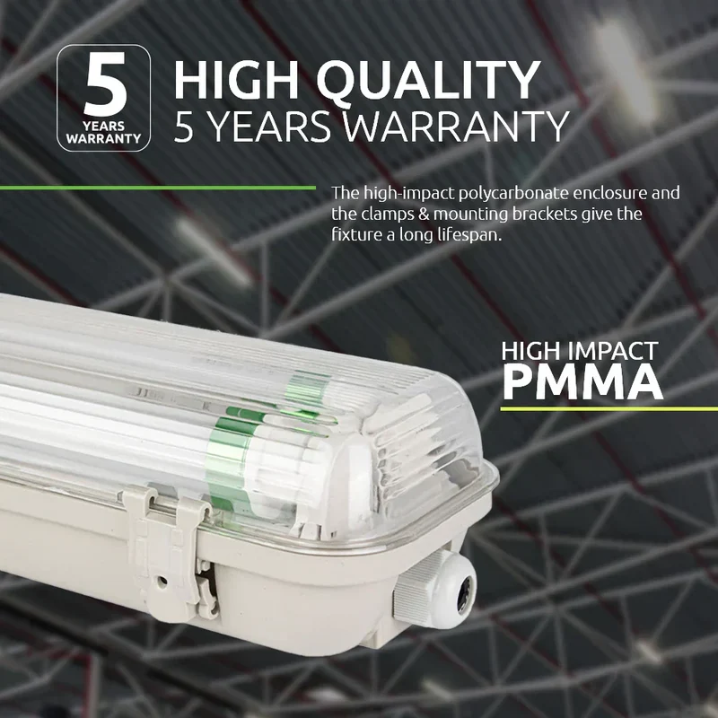 Philips LED-TL-Leuchte | 150 cm Doppel | High-Serie | IP65 wasserdicht | Inkl. 2 x 20-W-LED-Röhren