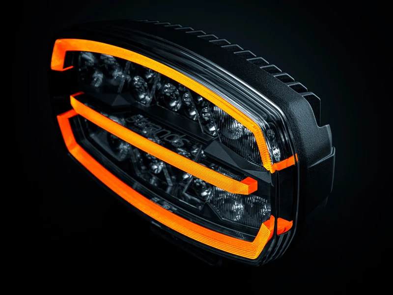 Strands Firefly ONE Ovaler Fahrscheinwerfer mit Stroboskop