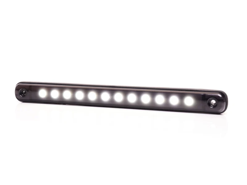 WAS Begrenzungsleuchte, lang, 238 mm, schwarz getönt, dunkle Linse, 12 LED