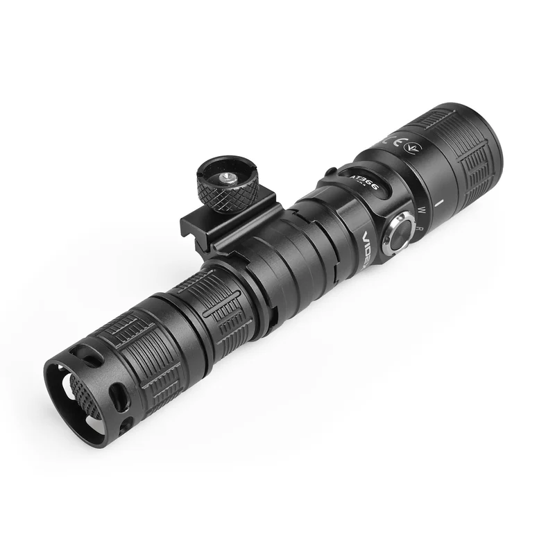LED-Militärtaschenlampe | Wiederaufladbar | 10 W | 1000 Lumen | 5000 K | IP66 | mit Rotlichtfunktion
