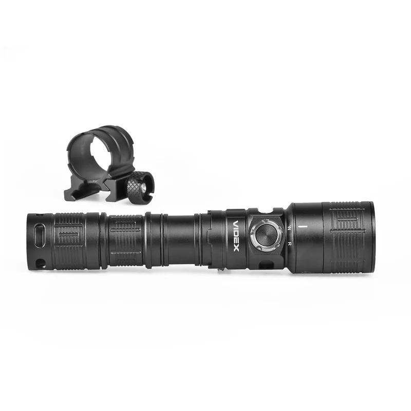 LED-Militärtaschenlampe | Wiederaufladbar | 10 W | 1000 Lumen | 5000 K | IP66 | mit Rotlichtfunktion