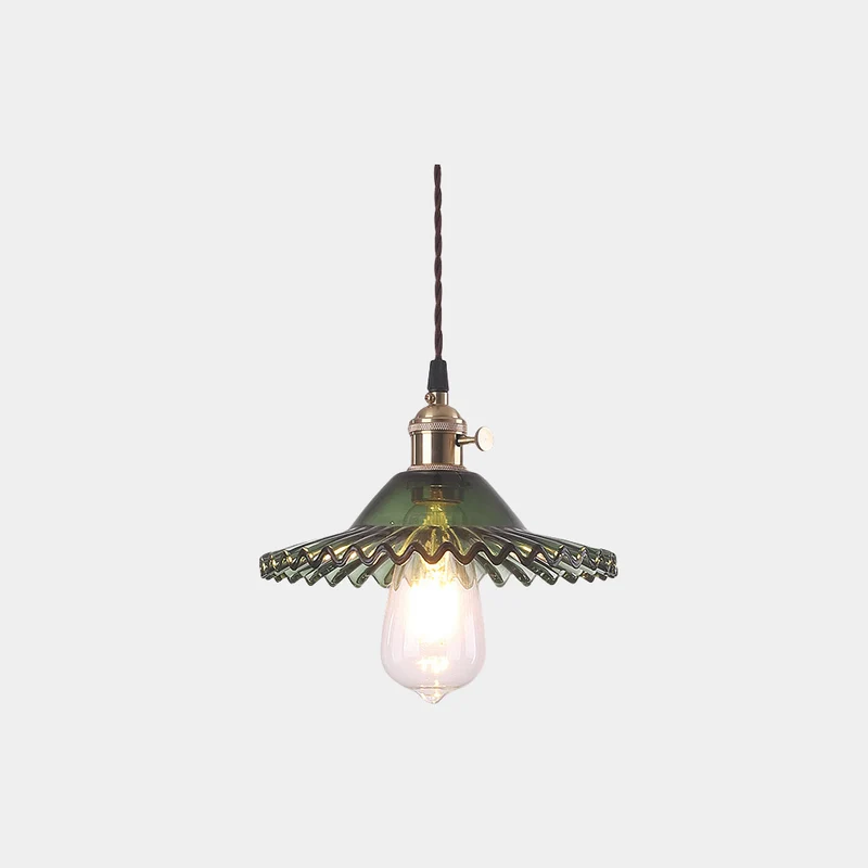 Pendant Light Vintage Clear Glass, Single Head