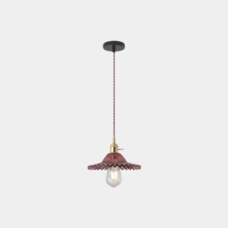 Pendant Light Vintage Clear Glass, Single Head