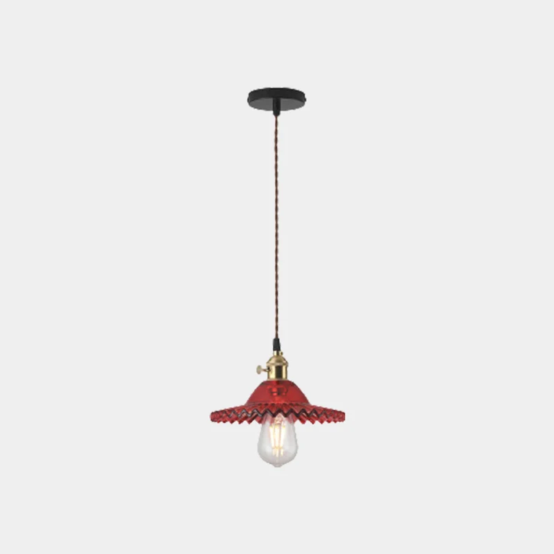Pendant Light Vintage Clear Glass, Single Head