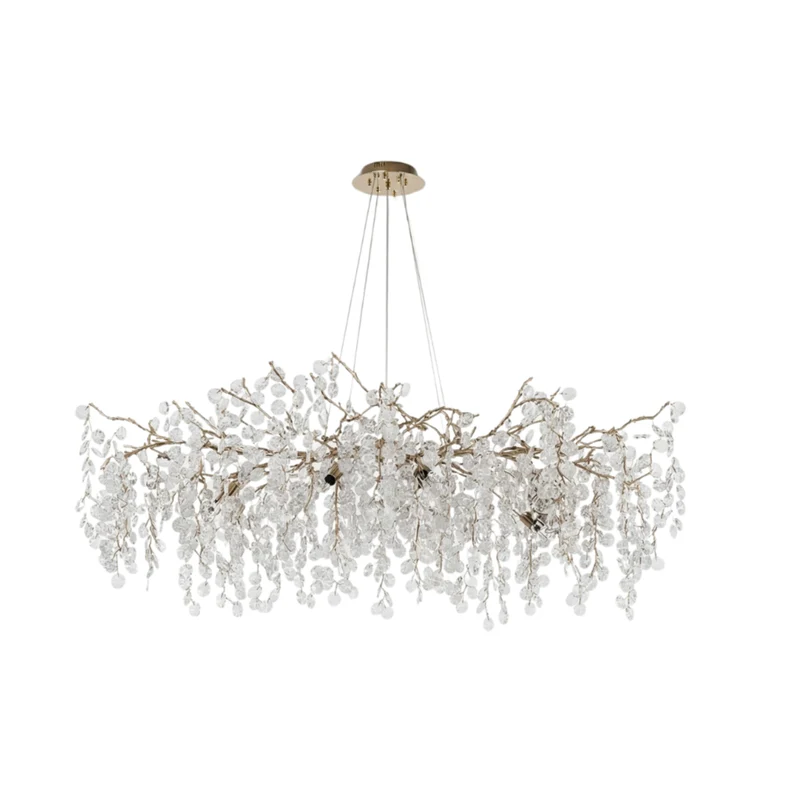 Moderner Kristall-Kronleuchter für Esszimmer – Crystalline