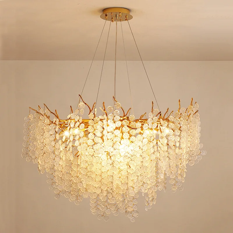 Moderner Kristall-Kronleuchter für Esszimmer – Crystalline