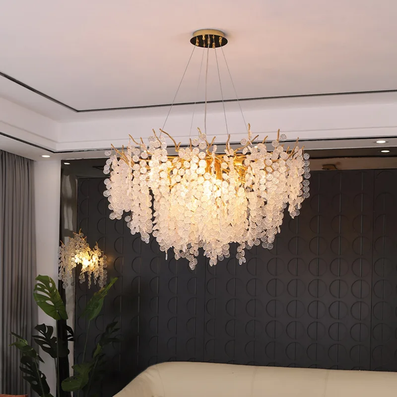 Moderner Kristall-Kronleuchter für Esszimmer – Crystalline