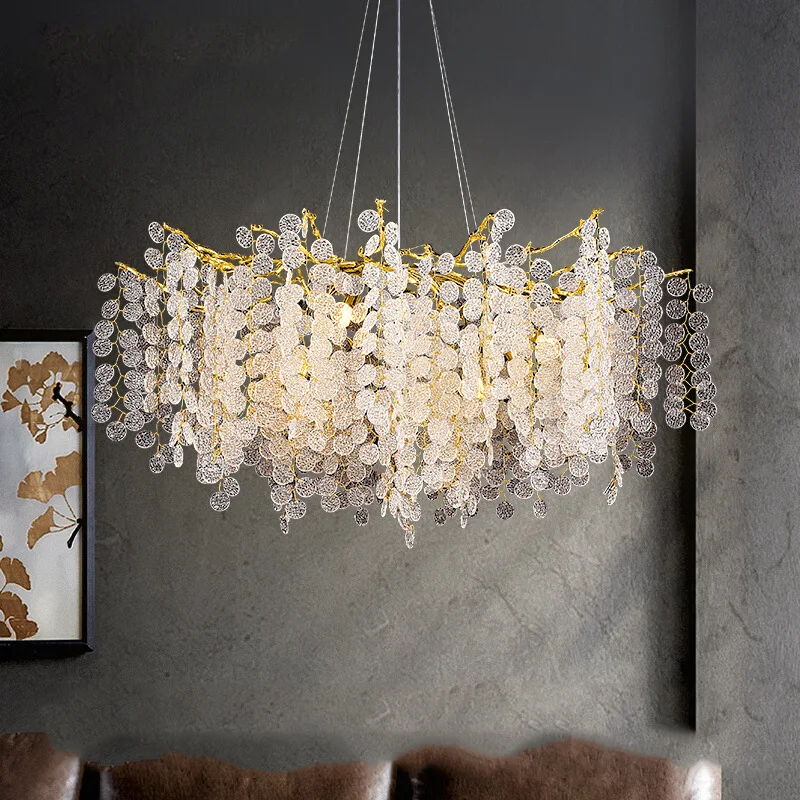 Moderner Kristall-Kronleuchter für Esszimmer – Crystalline