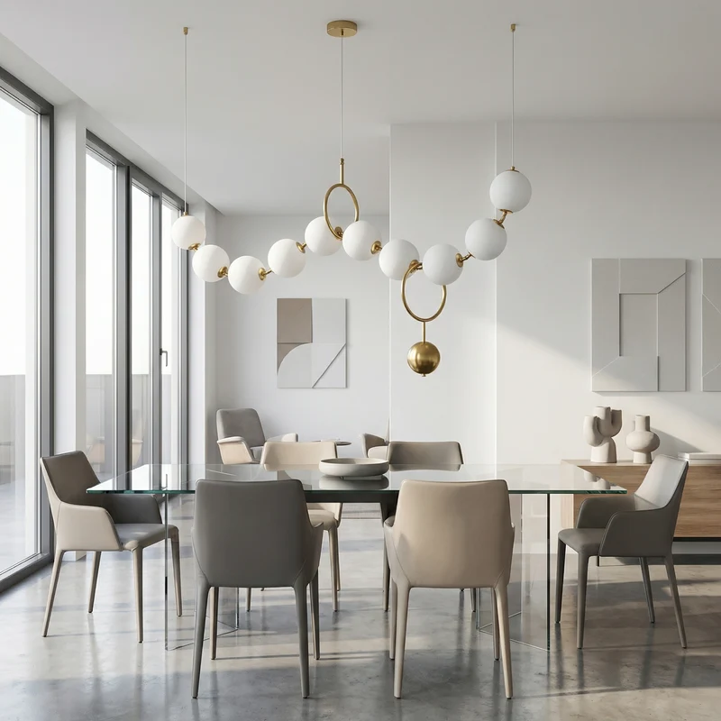 Moderne Pendelleuchte aus Legierung für Esszimmer – Zeliorao