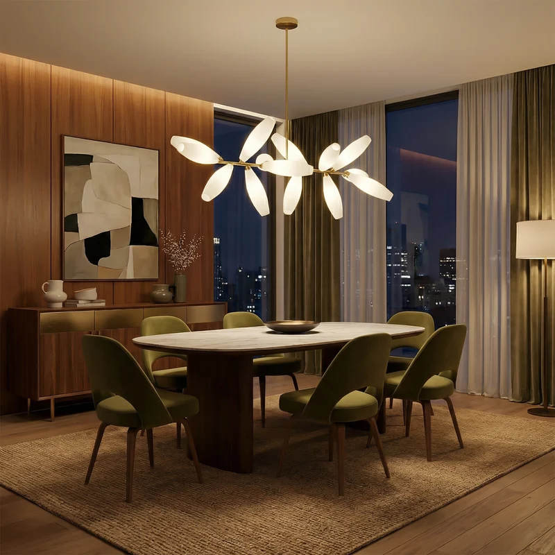 LED-Pendelleuchte aus Glas im nordischen Design für Esszimmer – Estelara