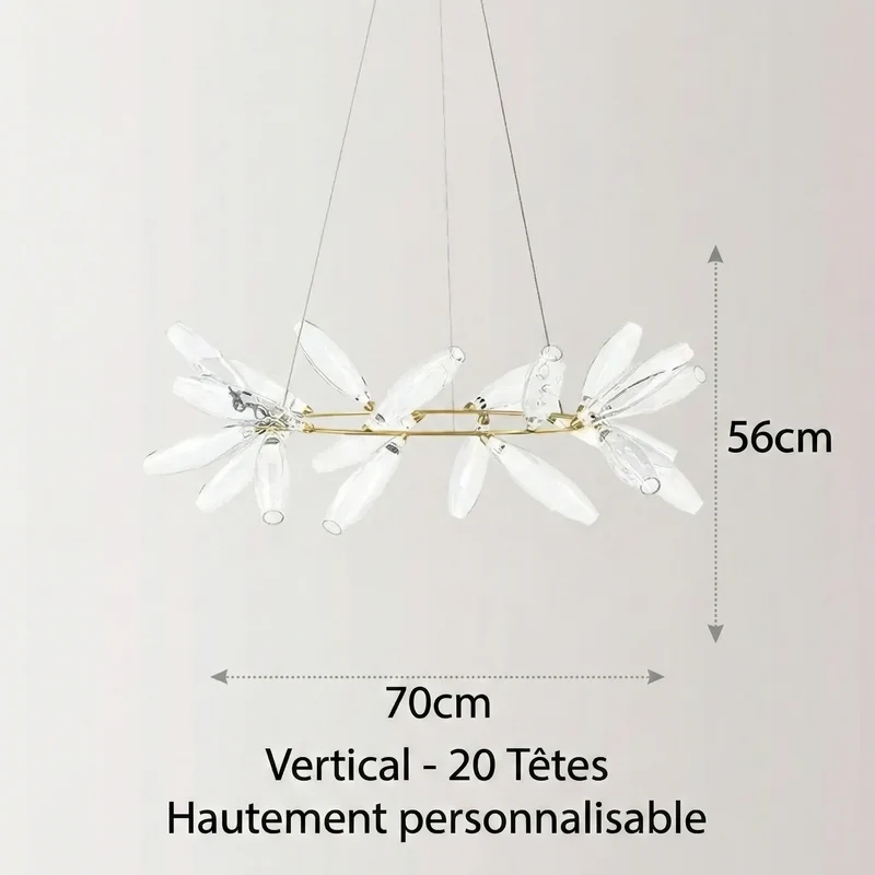 LED-Pendelleuchte aus Glas im nordischen Design für Esszimmer – Estelara