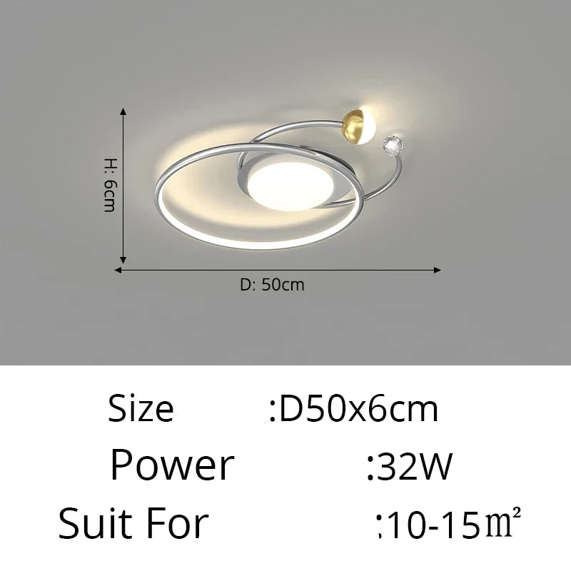 Moderner LED-Kronleuchter aus goldenem Aluminium für Wohnzimmer – Alumorio
