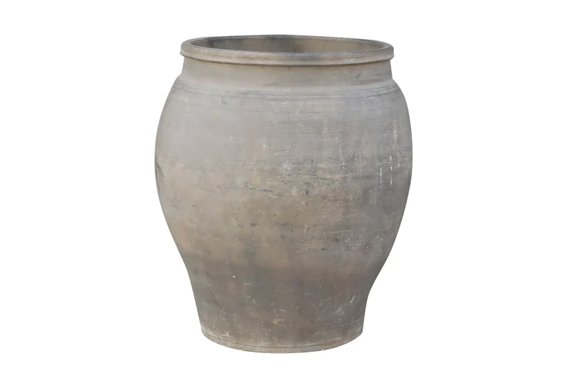 Casa Padrino Luxus Vase 50 x 50 x H. 61 cm - Große Terrakotta Vase im rustikalen Antik-Look - Luxus Deko Accessoires