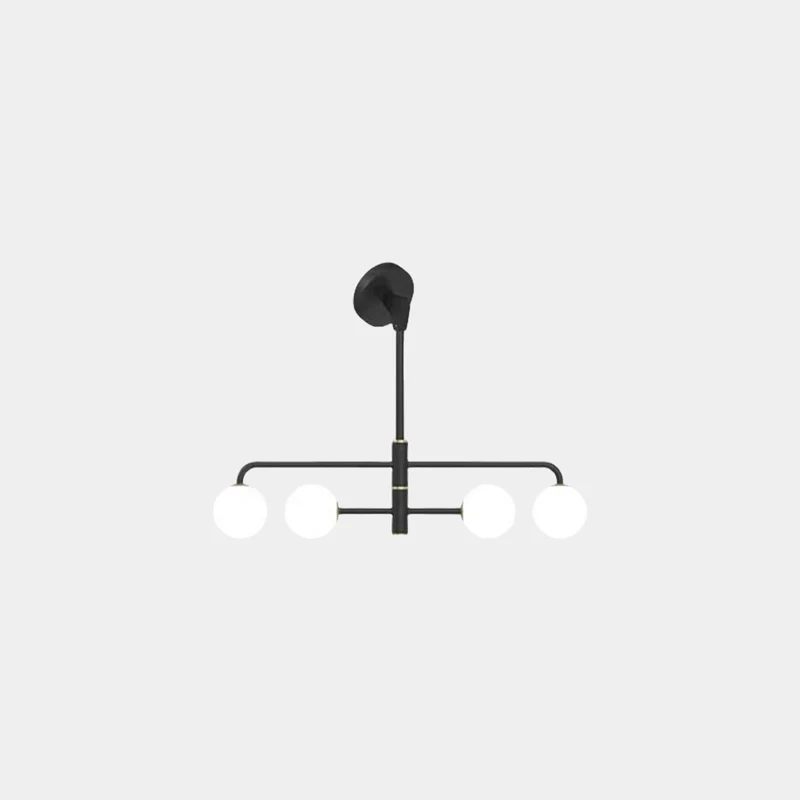 Chandelier Linear Glass Globe for Sloped Ceiling