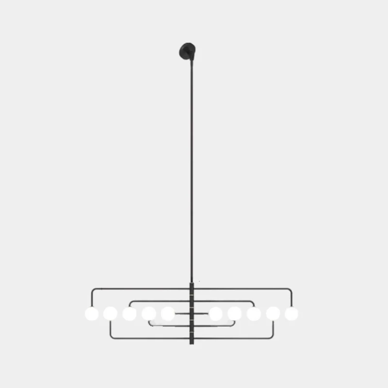 Chandelier Linear Glass Globe for Sloped Ceiling