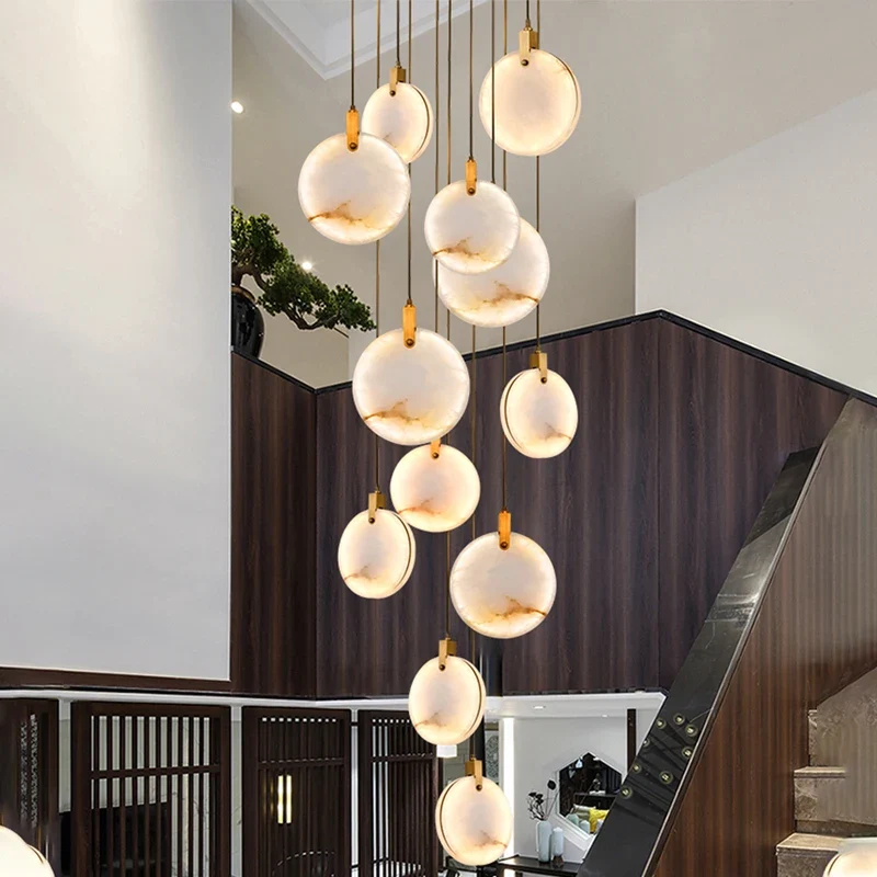 Kupfer- und Marmorleuchter für Wohnzimmer – Marmo