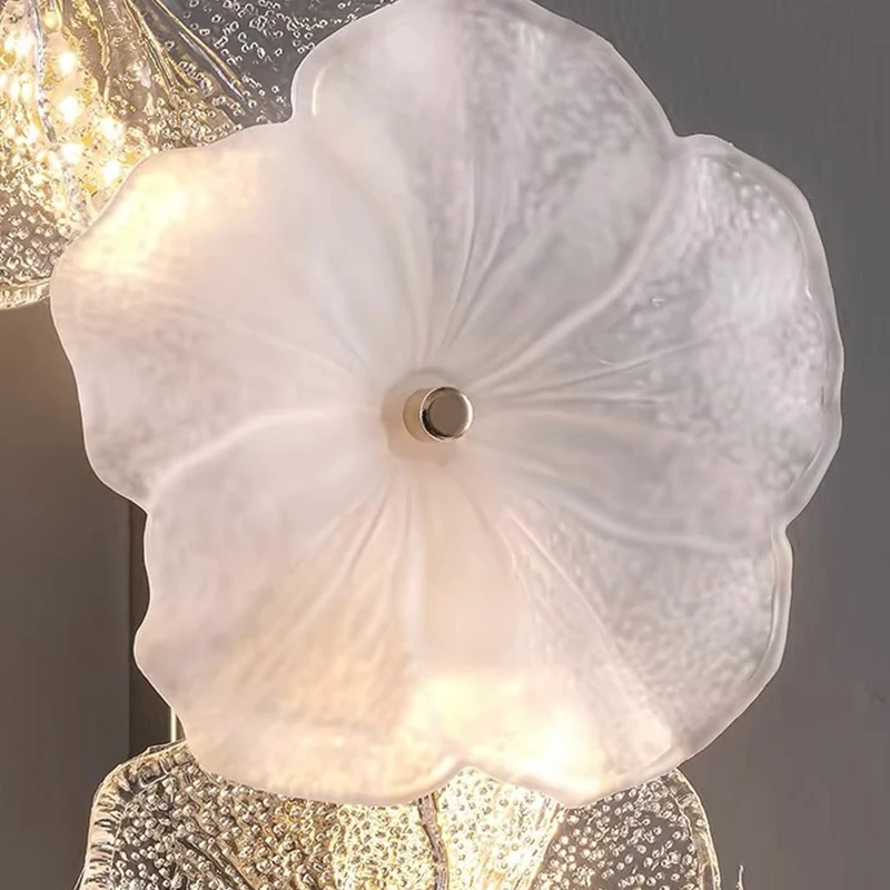 Wall Sconce Light Luxury Decorative Glass Flower Petal
