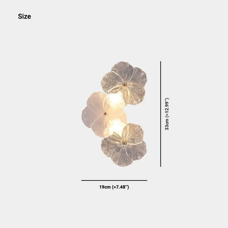 Wall Sconce Light Luxury Decorative Glass Flower Petal
