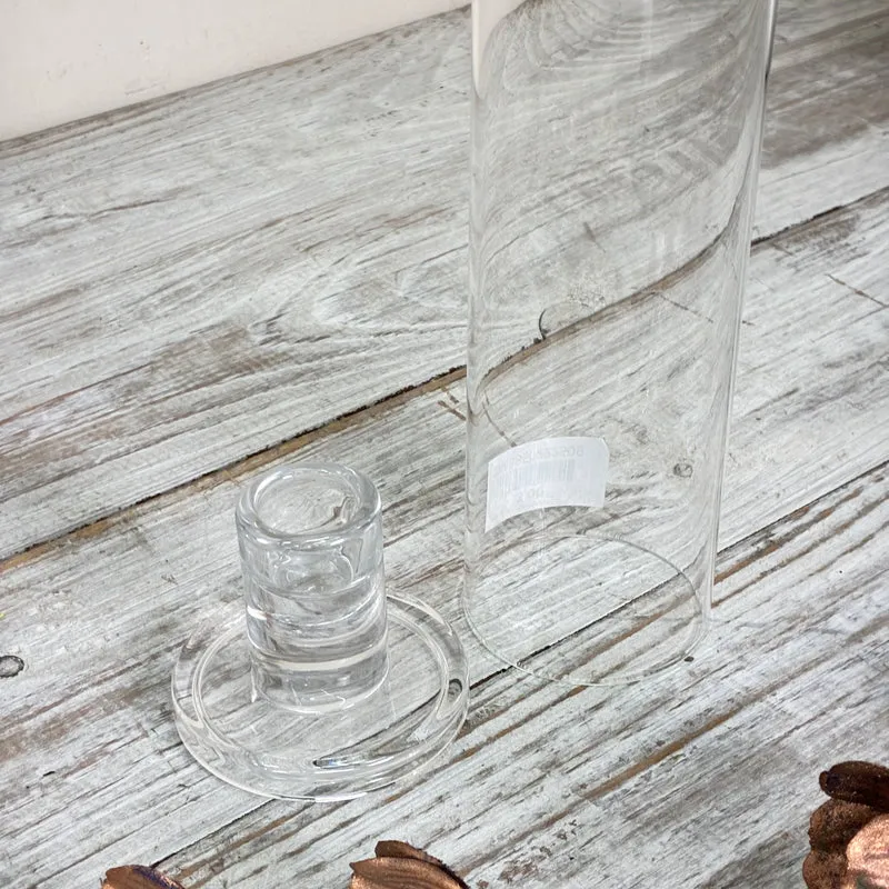 Glasvase Zylindervase Tischvase Klarglas Transparent Vase Gebraucht