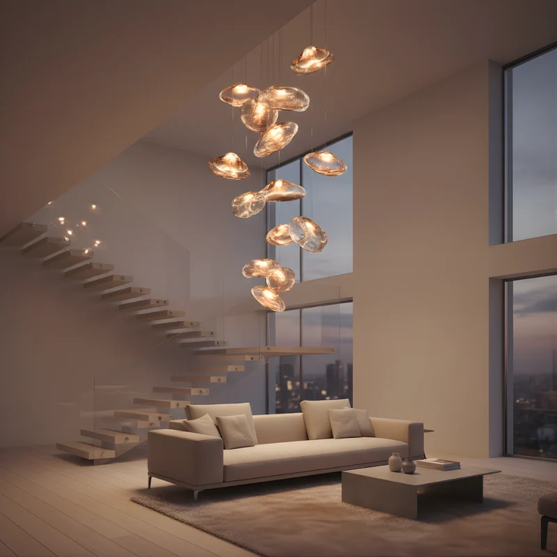 Moderne Hängeleuchte aus Legierung für Esszimmer – Armoniquem