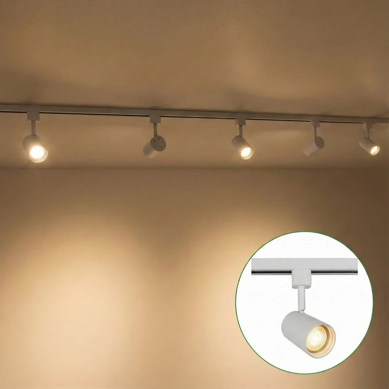 LED 1-Phasen-Schienen | Weiß | 3 Meter | Dimmbar | inkl. 5x Schienenspots