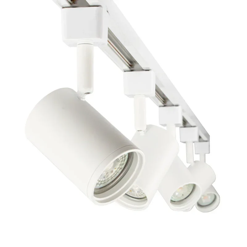 LED 1-Phasen-Schienen | Weiß | 3 Meter | Dimmbar | inkl. 5x Schienenspots