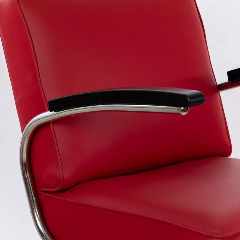 1930er Bauhaus Freischwinger Sessel mit Fußhocker
