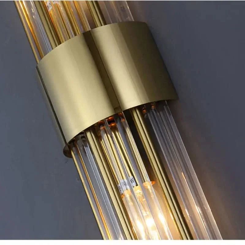 Wandleuchte aus Kristall und Aluminium, zeitgenössisches Design – Glass