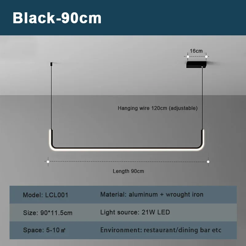 Moderne LED-Hängeleuchte in Schwarz und Gold für Wohnzimmer – Thalion