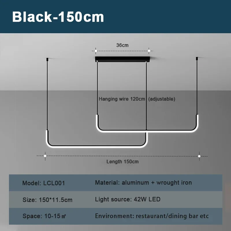 Moderne LED-Hängeleuchte in Schwarz und Gold für Wohnzimmer – Thalion