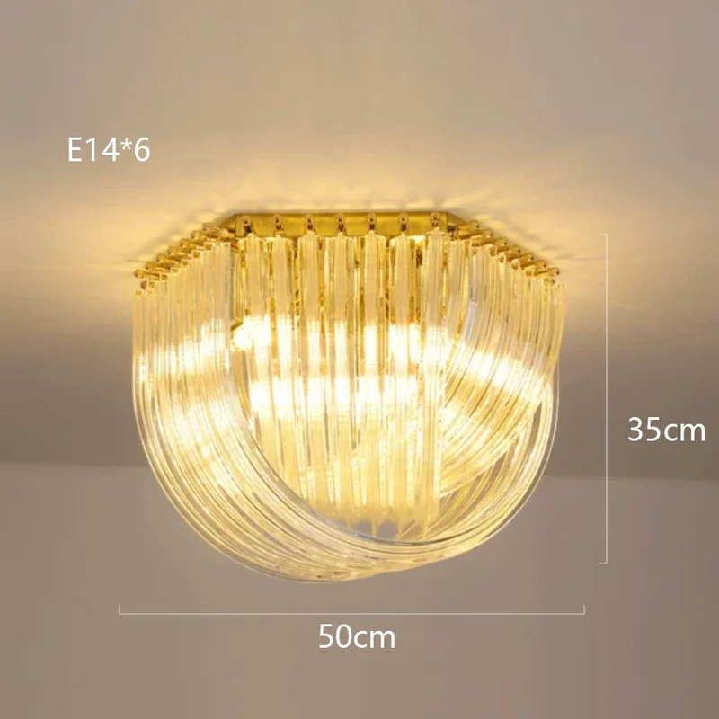 Moderne U-förmiger Glas-Kronleuchter für Wohnzimmer – Auralise