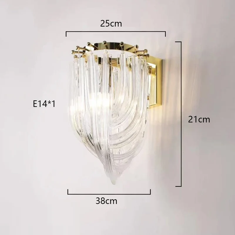 Moderne U-förmiger Glas-Kronleuchter für Wohnzimmer – Auralise