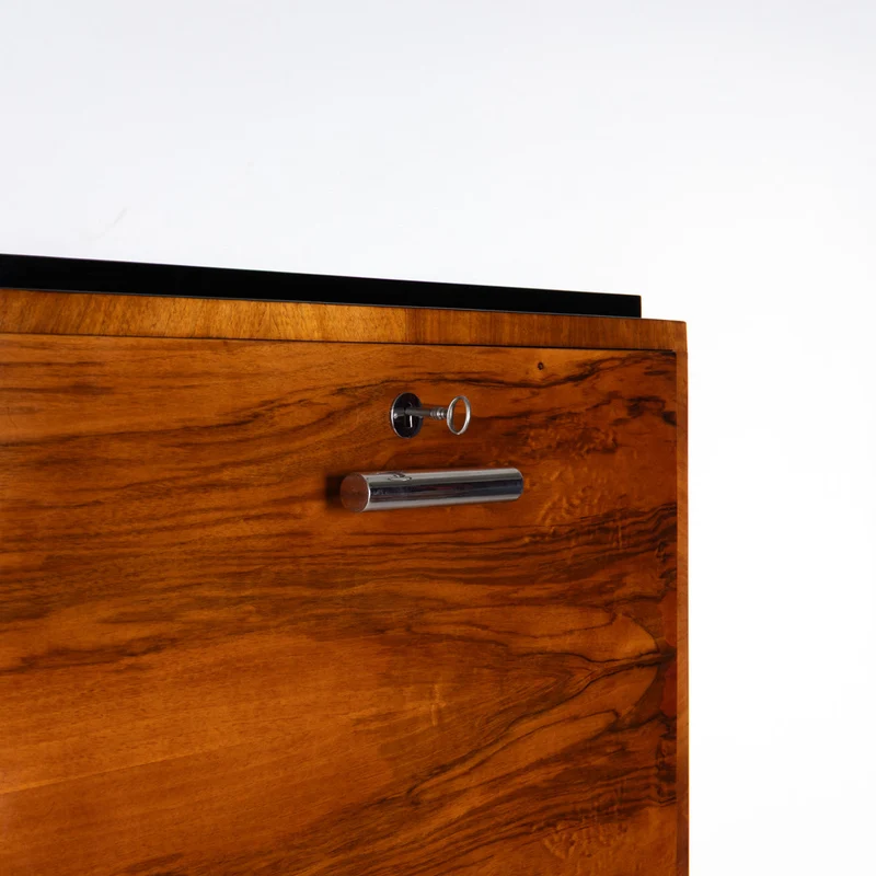 1930er Art-Déco Barschrank mit Nussbaum Furnier