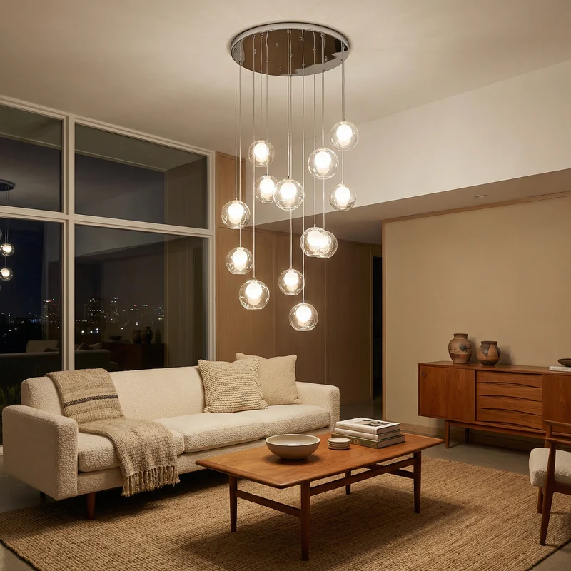 Art Deco Eisenpendelleuchte für das Esszimmer – Caeluxa