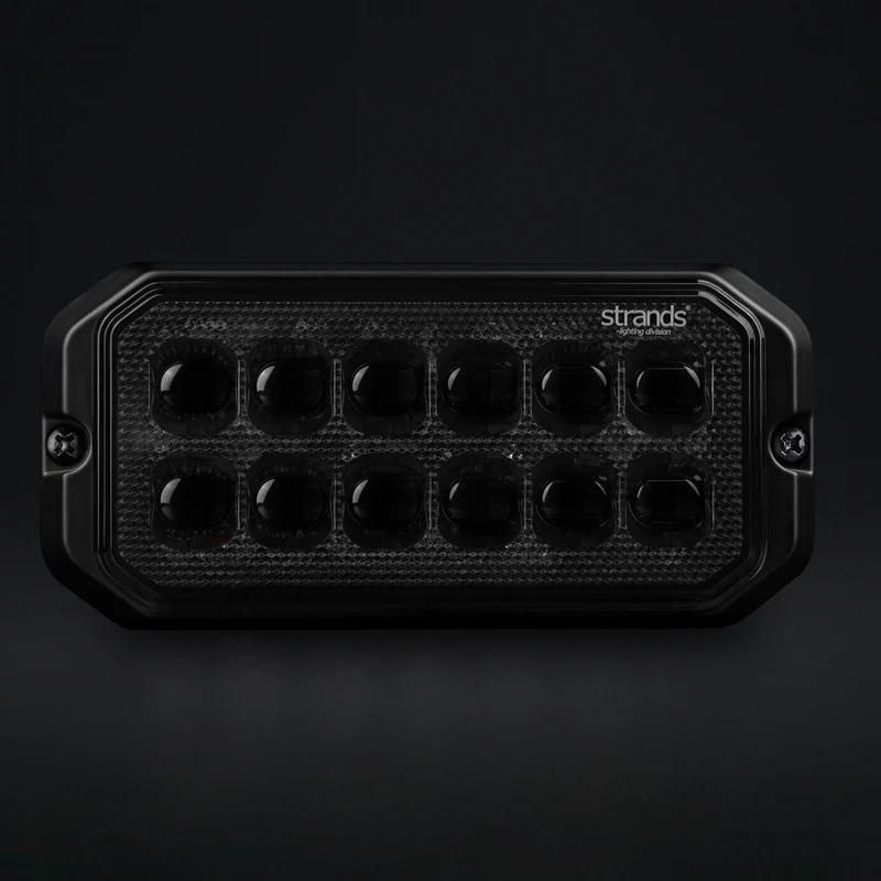 Strands Dark Knight Duo Stroboskop-Warnleuchte mit 12 LEDs / Gelb & Weiß