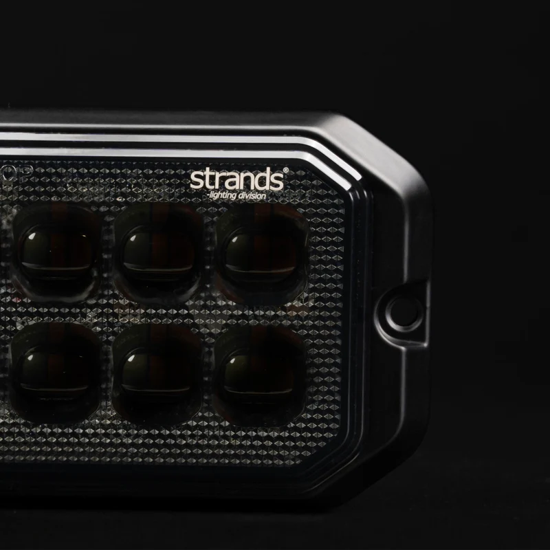 Strands Dark Knight Duo Stroboskop-Warnleuchte mit 12 LEDs / Gelb & Weiß