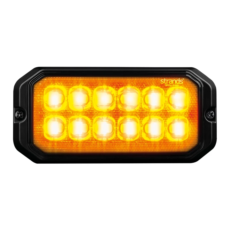 Strands Dark Knight Duo Stroboskop-Warnleuchte mit 12 LEDs / Gelb & Weiß