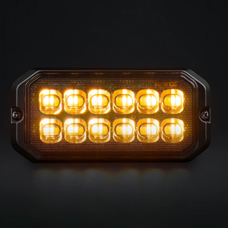 Strands Dark Knight Duo Stroboskop-Warnleuchte mit 12 LEDs / Gelb & Weiß