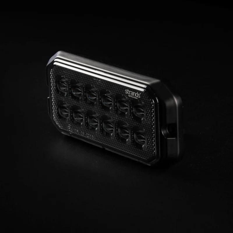 Strands Dark Knight Duo Stroboskop-Warnleuchte mit 12 LEDs / Gelb & Weiß