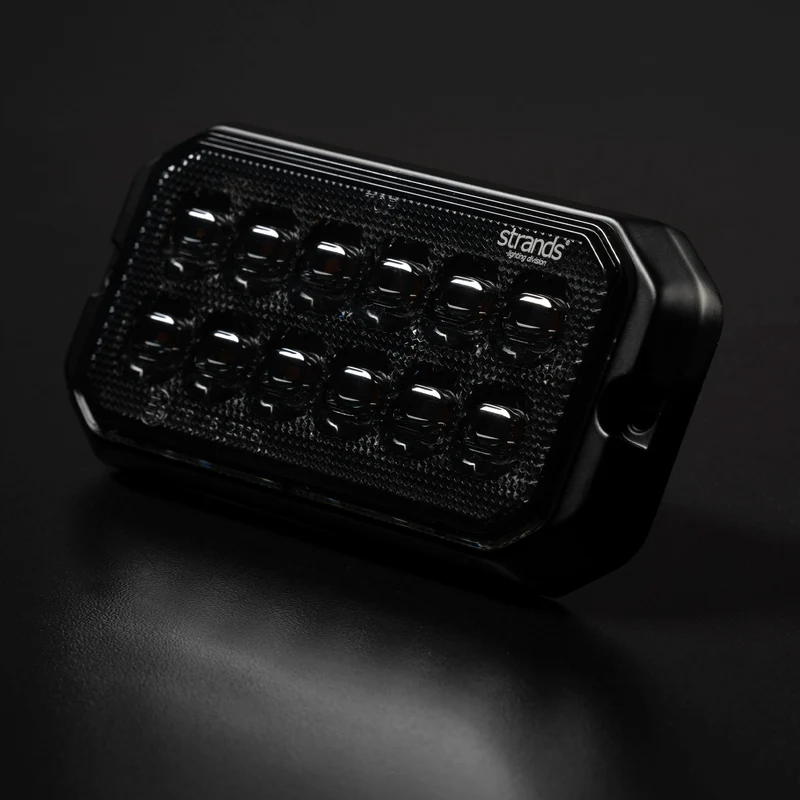 Strands Dark Knight Duo Stroboskop-Warnleuchte mit 12 LEDs / Gelb & Weiß