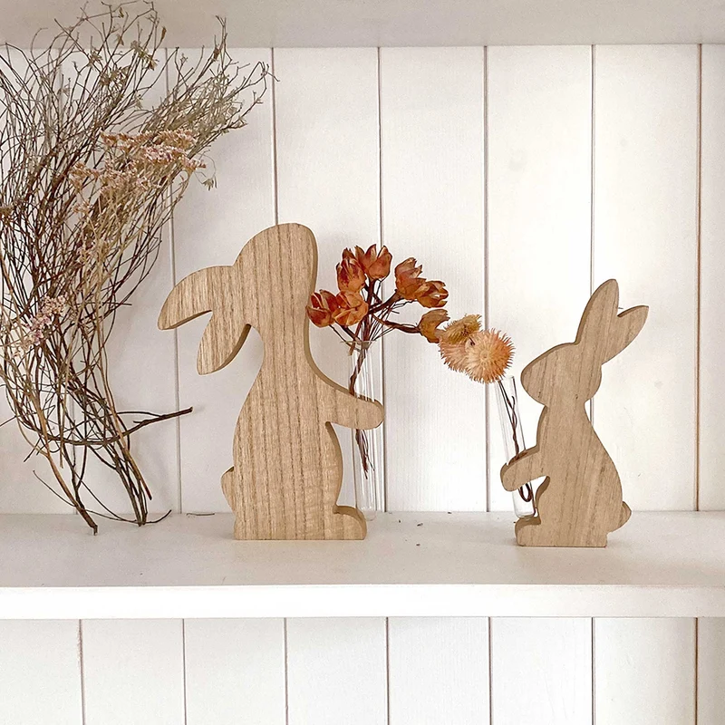 Hase mit Vase | 2-er Set