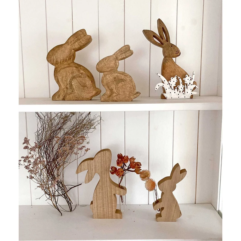 Hase mit Vase | 2-er Set