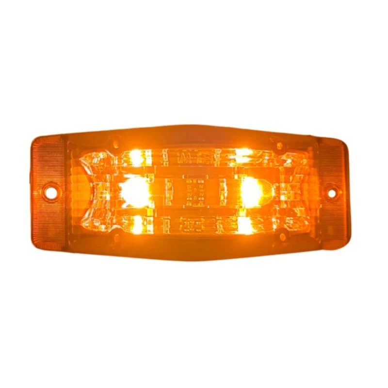 Schlanke LED-Doppelbrennerlampe mit bernsteinfarbener Linse