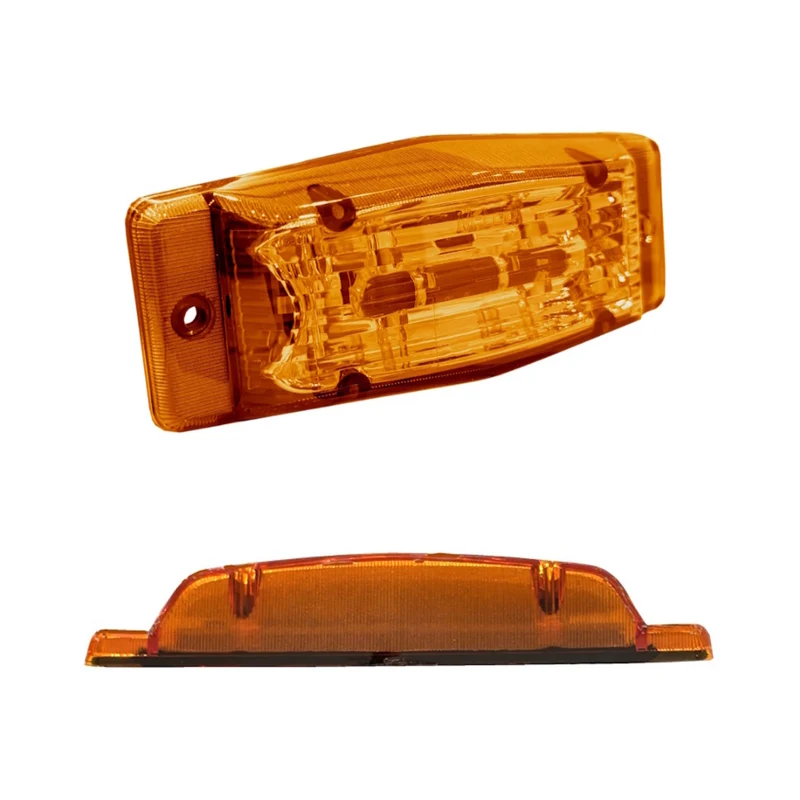 Schlanke LED-Doppelbrennerlampe mit bernsteinfarbener Linse