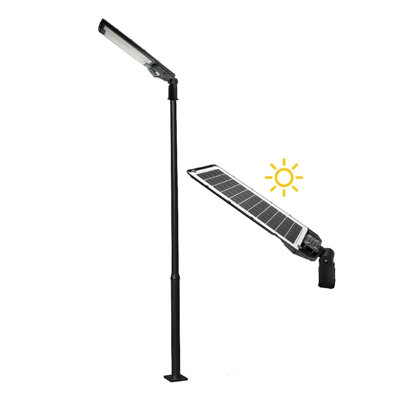 Solarlichtmast - Laternenpfahl | 300 cm | Solarenergie | Bewegungsmelder | 6000K - Tageslichtweiß