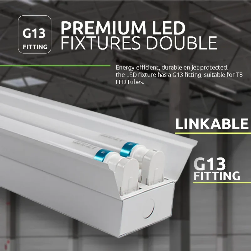 PHILIPS | LED TL Leuchte | Reflektor | IP22 | 150cm | Doppelt | Inkl. 2x PHILIPS MASTER Ultra T8 Röhre 21,7W