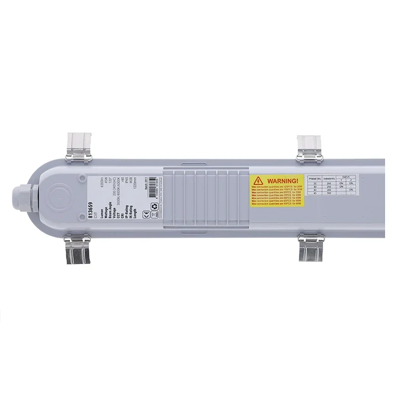 LED-Batten TL Leucht | CLIFF | 120 cm | 25 W-30 W-40 W-45 W Watt schalter | CCT-Schalter | IP65 | Weiß | Philips Treiber