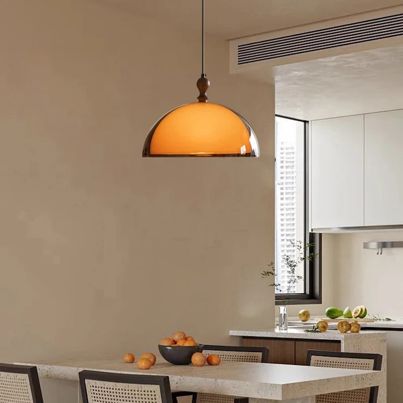 Braune Acryl-Hängelampe für Esszimmer – Brunea