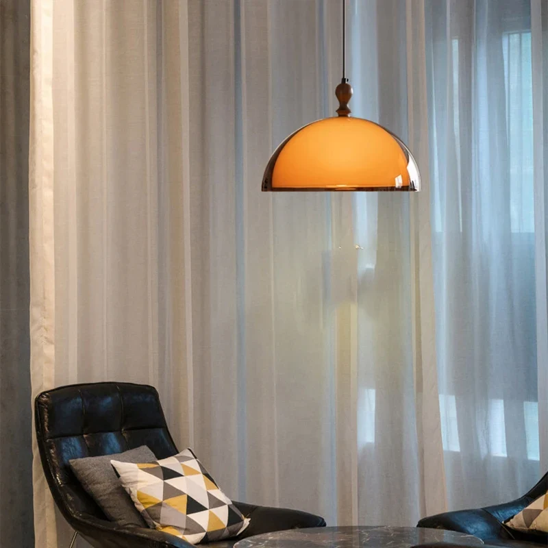 Braune Acryl-Hängelampe für Esszimmer – Brunea